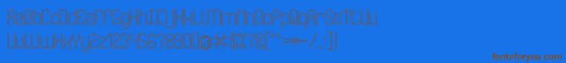 LOIS CESARANO Hollow Font – Brown Fonts on Blue Background