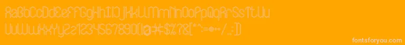 LOIS CESARANO Hollow Font – Pink Fonts on Orange Background