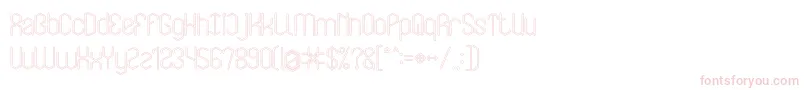 LOIS CESARANO Hollow Font – Pink Fonts on White Background