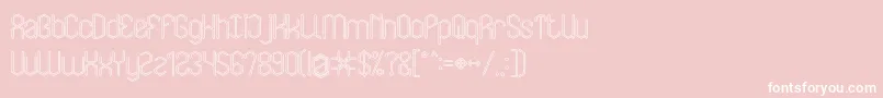 LOIS CESARANO Hollow Font – White Fonts on Pink Background