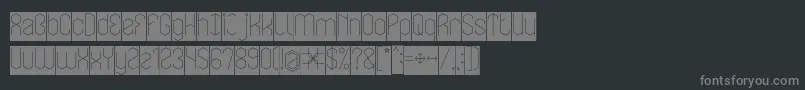 フォントLOIS CESARANO Inverse – 黒い背景に灰色の文字