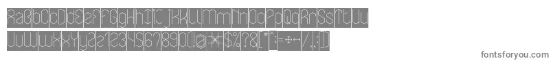 フォントLOIS CESARANO Inverse – 白い背景に灰色の文字