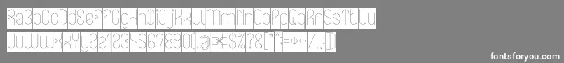 フォントLOIS CESARANO Inverse – 灰色の背景に白い文字