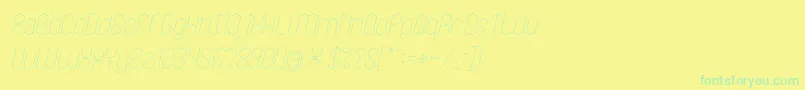 LOIS CESARANO Italic Font – Green Fonts on Yellow Background