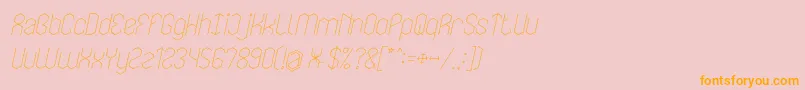 LOIS CESARANO Italic Font – Orange Fonts on Pink Background