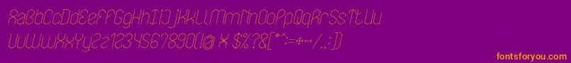 fuente LOIS CESARANO Italic – Fuentes Naranjas Sobre Fondo Morado