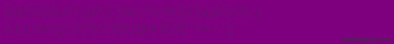 フォントLOIS CESARANO – 紫の背景に黒い文字