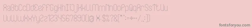 フォントLOIS CESARANO – ピンクの背景に灰色の文字