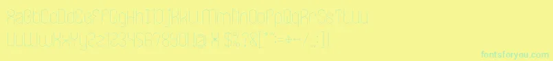 フォントLOIS CESARANO – 黄色い背景に緑の文字
