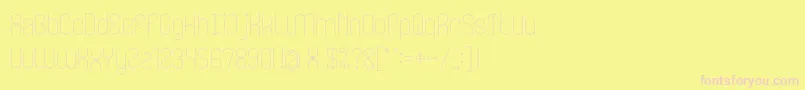 Czcionka LOIS CESARANO – różowe czcionki na żółtym tle