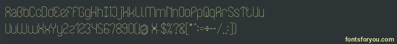 LOIS CESARANOフォントについての詳細 フォントLOIS CESARANO – 黒い背景に黄色の文字