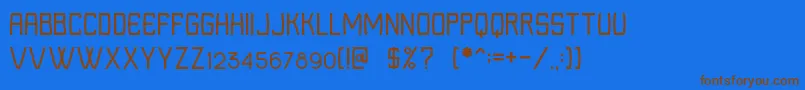 Loka Font – Brown Fonts on Blue Background