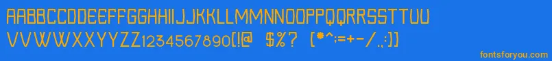 Loka Font – Orange Fonts on Blue Background