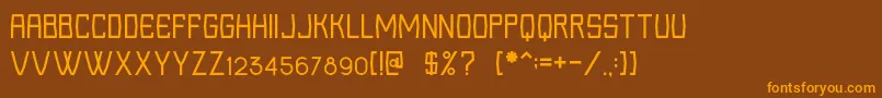 Loka Font – Orange Fonts on Brown Background
