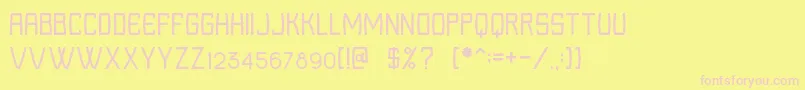 Loka Font – Pink Fonts on Yellow Background