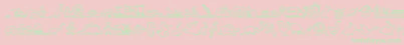 LOKIDR   Font – Green Fonts on Pink Background