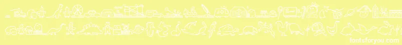 LOKIDR   Font – White Fonts on Yellow Background