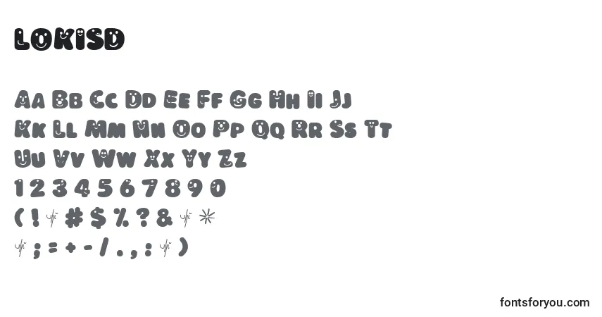 LOKISD   (132840)-fontti – aakkoset, numerot, erikoismerkit