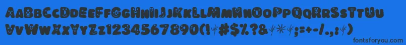 LOKISD   Font – Black Fonts on Blue Background