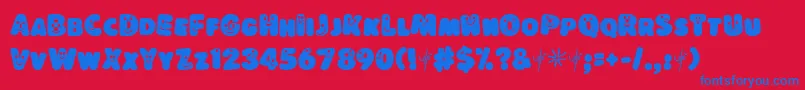 LOKISD   Font – Blue Fonts on Red Background