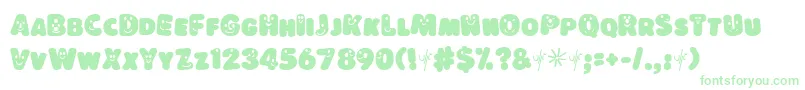 LOKISD   Font – Green Fonts on White Background