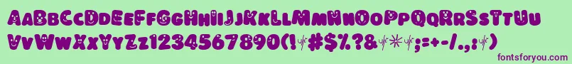 LOKISD   Font – Purple Fonts on Green Background