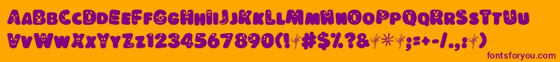 LOKISD   Font – Purple Fonts on Orange Background