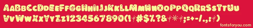 LOKISD   Font – Yellow Fonts on Red Background