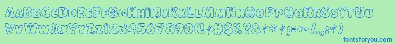 LOKISH   Font – Blue Fonts on Green Background