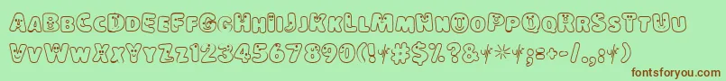 LOKISH   Font – Brown Fonts on Green Background