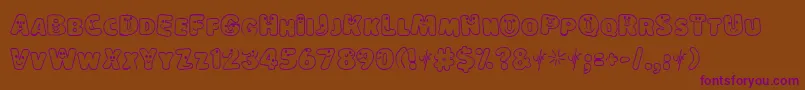 LOKISH   Font – Purple Fonts on Brown Background