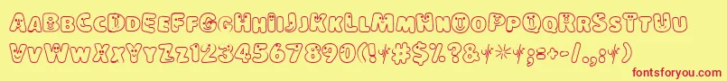LOKISH   Font – Red Fonts on Yellow Background