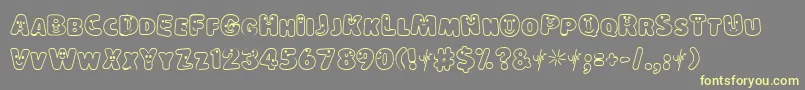 LOKISH  -fontti – keltaiset fontit harmaalla taustalla
