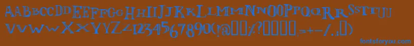 LOLII    Font – Blue Fonts on Brown Background