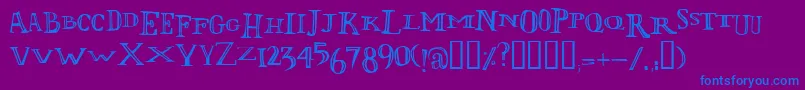 LOLII    Font – Blue Fonts on Purple Background