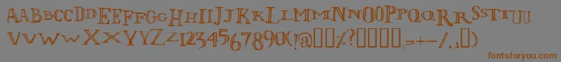 LOLII    Font – Brown Fonts on Gray Background