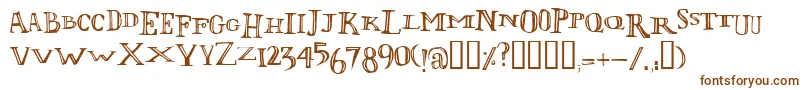 LOLII    Font – Brown Fonts on White Background