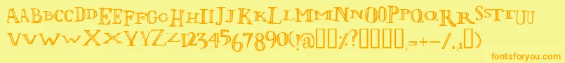 LOLII    Font – Orange Fonts on Yellow Background