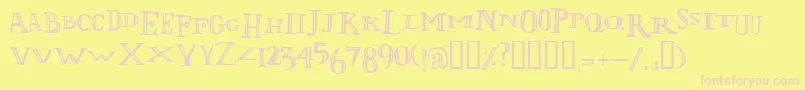 LOLII    Font – Pink Fonts on Yellow Background