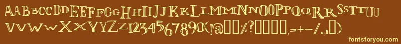 LOLII    Font – Yellow Fonts on Brown Background