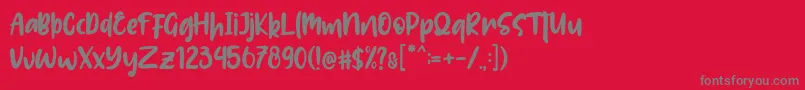 Lolitta Font – Gray Fonts on Red Background