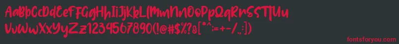 Lolitta Font – Red Fonts on Black Background