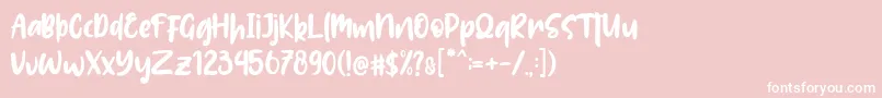 Lolitta Font – White Fonts on Pink Background