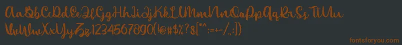 Шрифт Lollitus Demo – коричневые шрифты на чёрном фоне