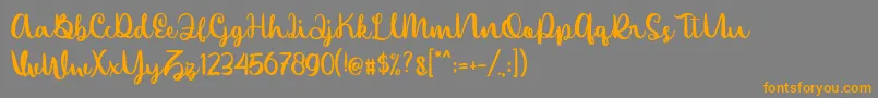 Шрифт Lollitus Demo – оранжевые шрифты на сером фоне