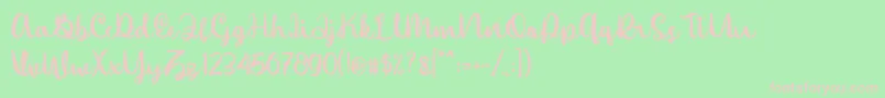 Lollitus Demo Font – Pink Fonts on Green Background