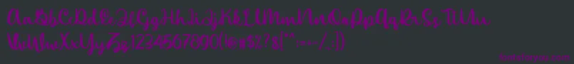Шрифт Lollitus Demo – фиолетовые шрифты на чёрном фоне