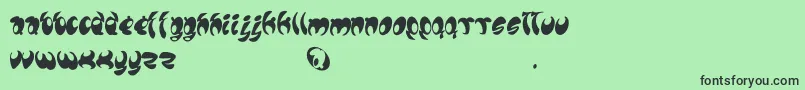 Lomax-Schriftart – Schwarze Schriften auf grünem Hintergrund
