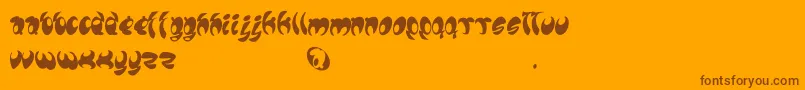 Lomax Font – Brown Fonts on Orange Background