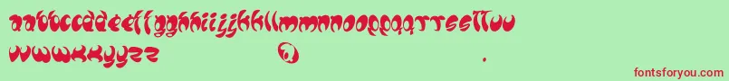 Lomax Font – Red Fonts on Green Background